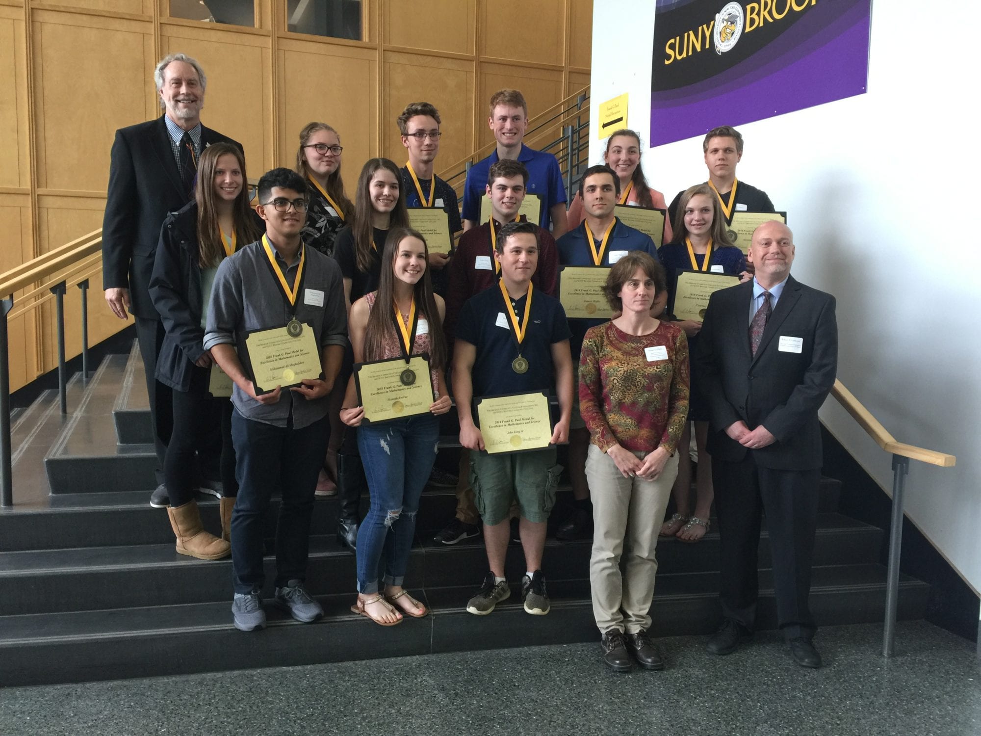 STEM Stars: SUNY Broome honors 2018 Frank Paul Medal Winners