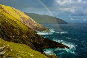 Rainbow At The Coast Of Slea Head In Ireland