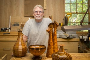 SUNY Broome alumnus Richard Nolan creates unique wood sculptures.
