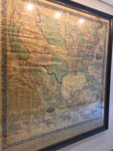 Professor Doug Garnar donated this 1857 map to the college.
