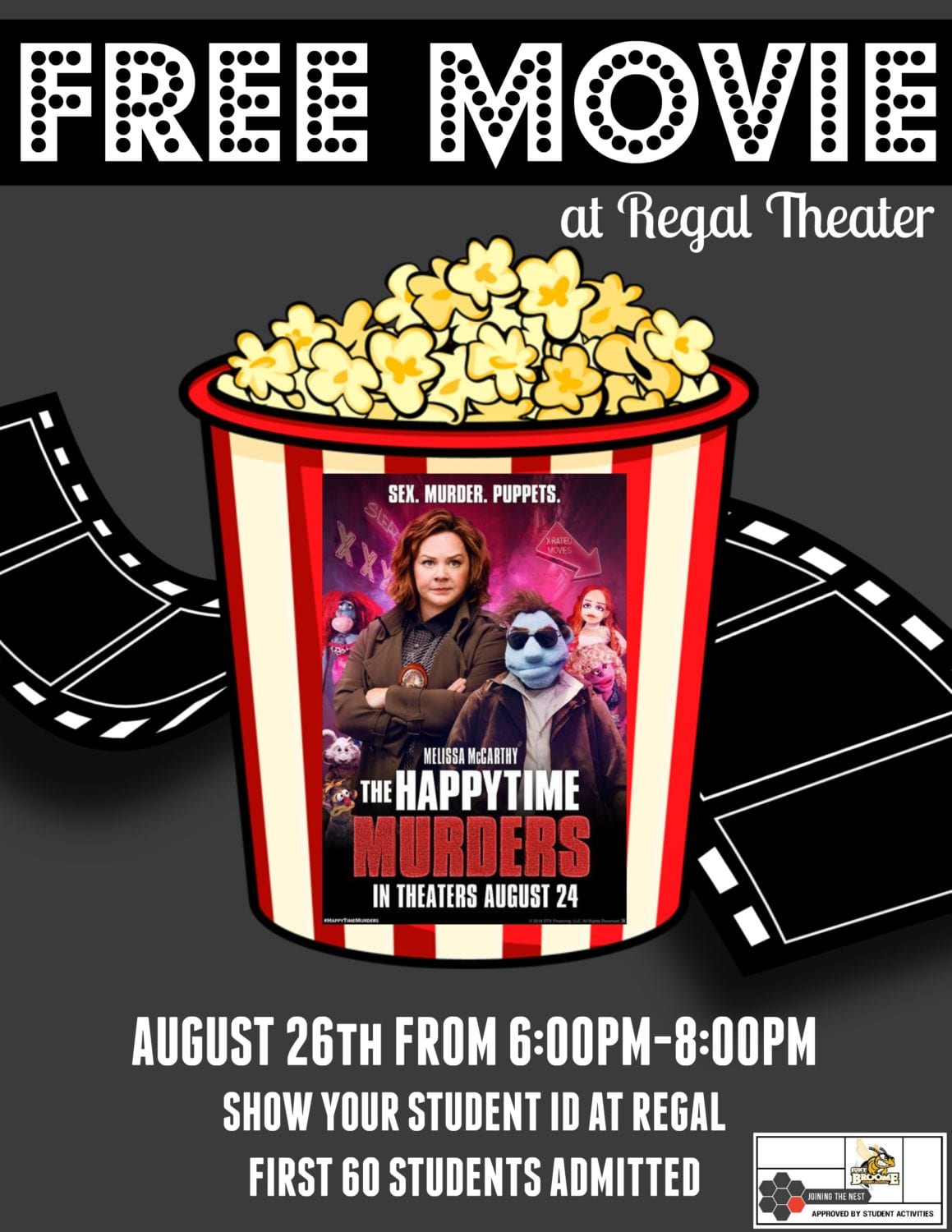 Free Movie Night Aug. 26 at Regal — ‘The Happytime Murders’