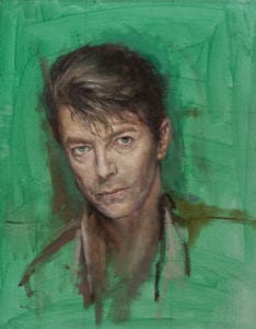 SUNY Broome Professor David Zeggert’s oil portrait of David Bowie 