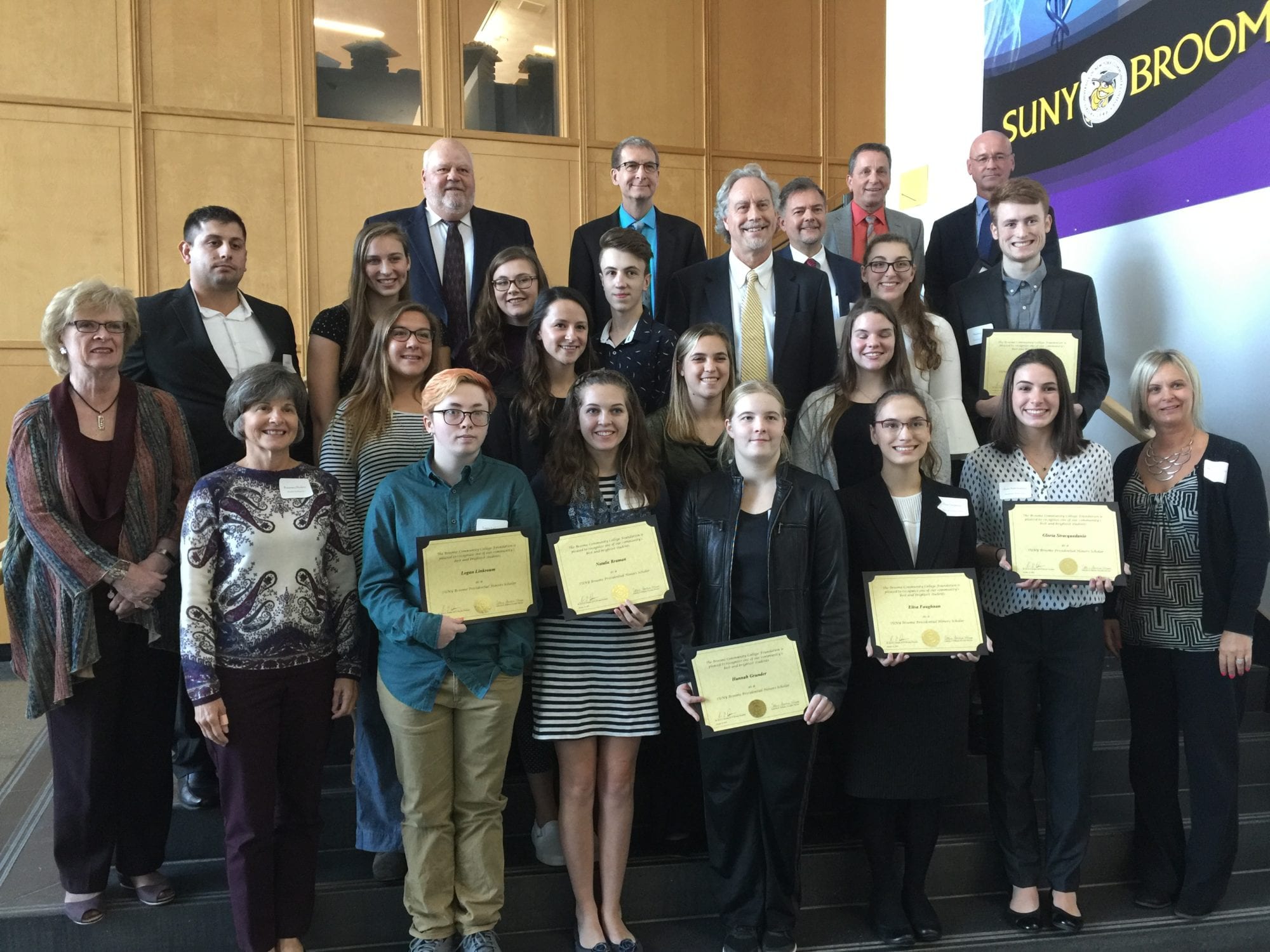 Future Leaders: SUNY Broome recognizes 2018 Presidential Honors Scholars