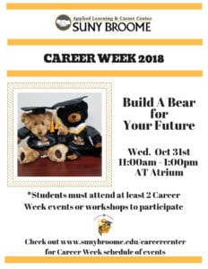 Flyer for Career Week Build A Bear event
