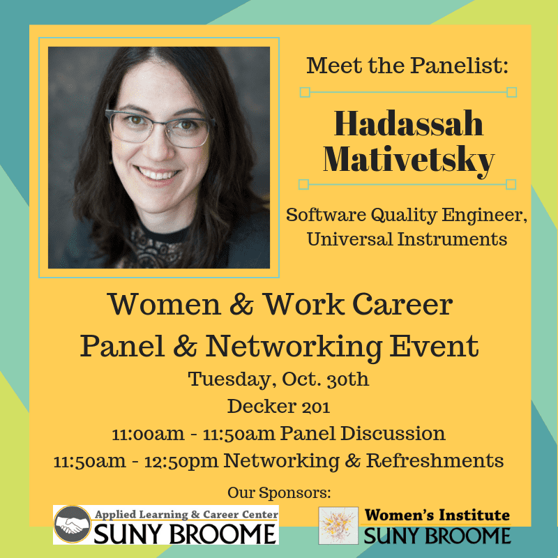 Meet our Women & Work Panelist: Hadassah Mativetsky