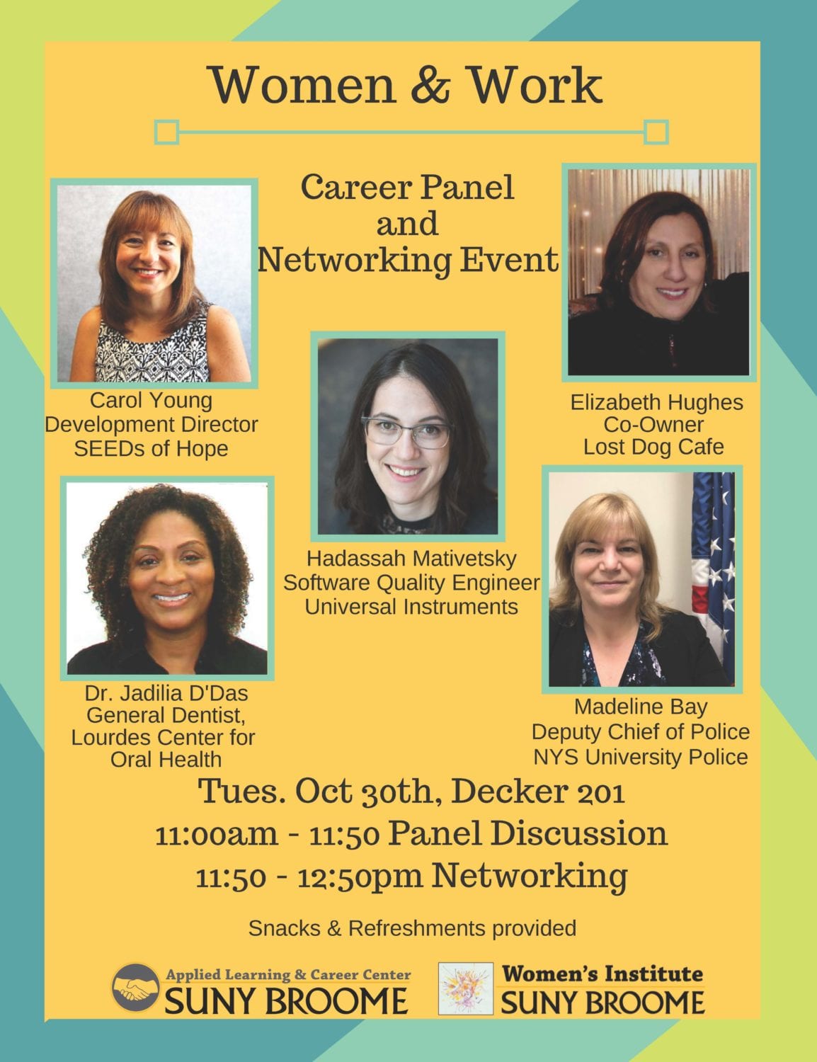 Women and Work Career Panel & Networking Event on Oct. 30
