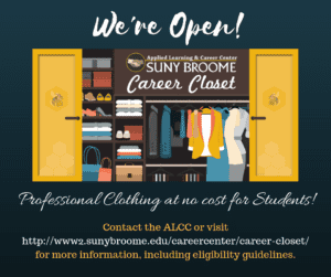 The Applied Learning & Career Center takes great pride in announcing that our new Career Closet is officially OPEN for business!