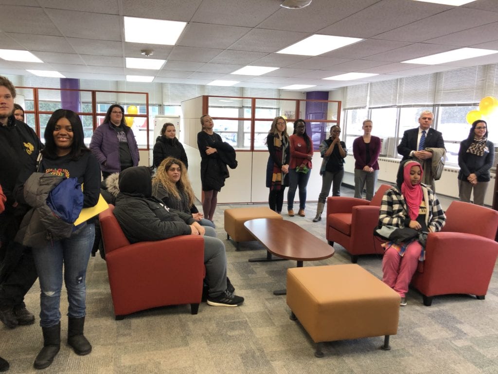 The SUNY Broome community celebrates the opening of the Multicultural Resource Center on Feb. 27, 2019.