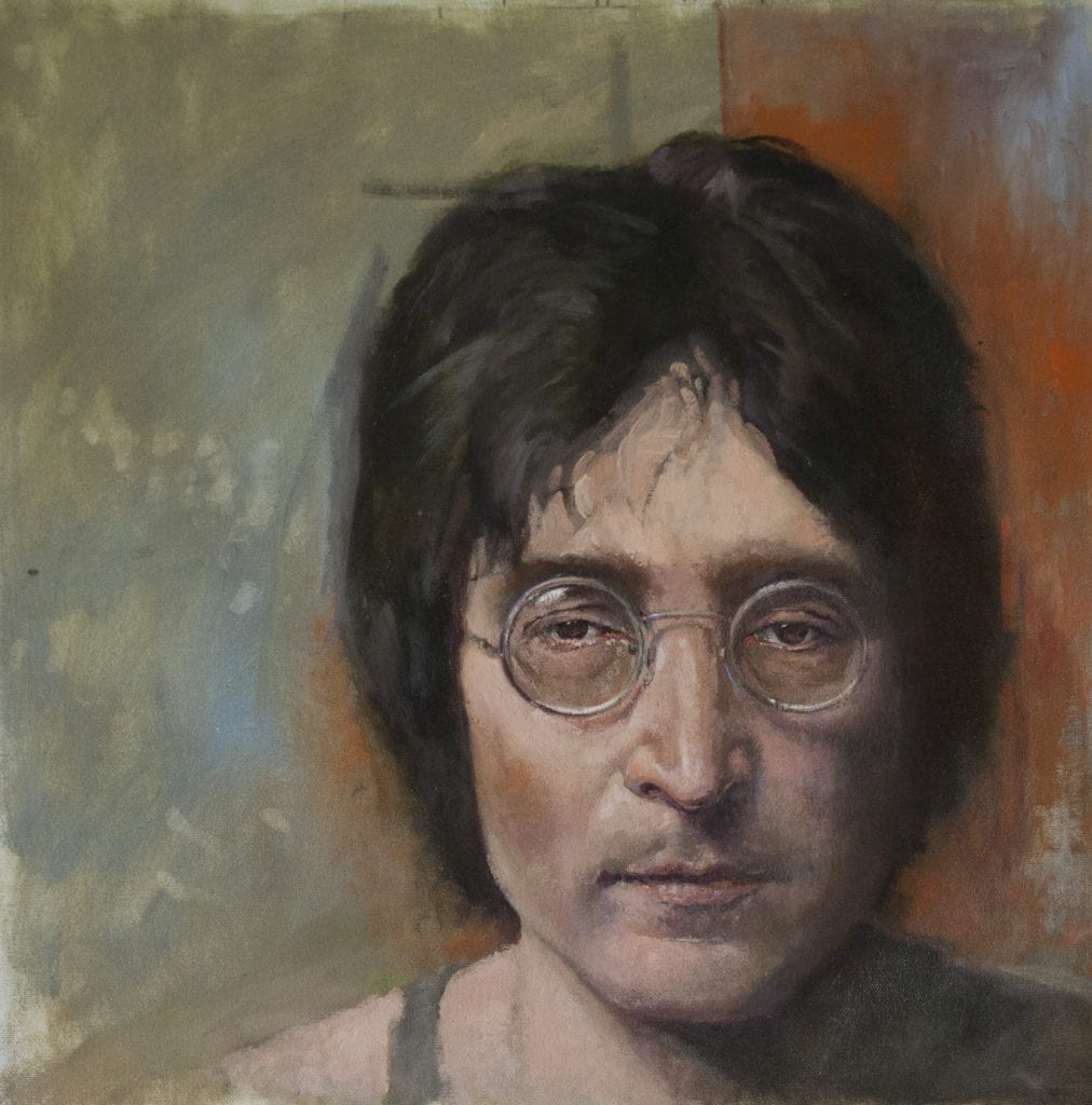 John Lennon, an oil painting by SUNY Broome Professor David Zeggert