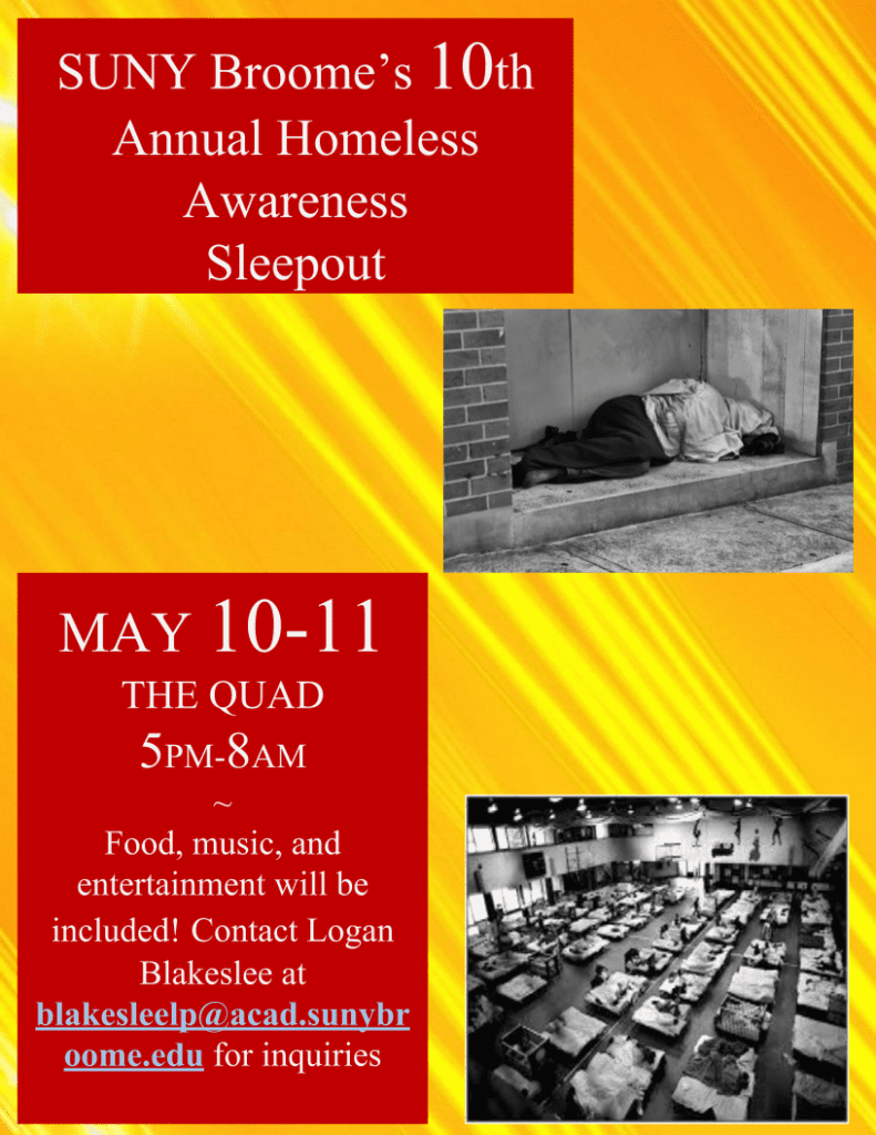 Homeless Awareness Sleepout on May 10