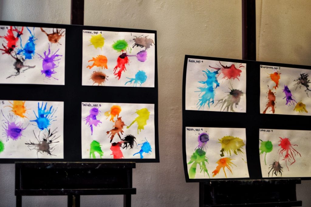 The artwork of young children on display in the Gallery.