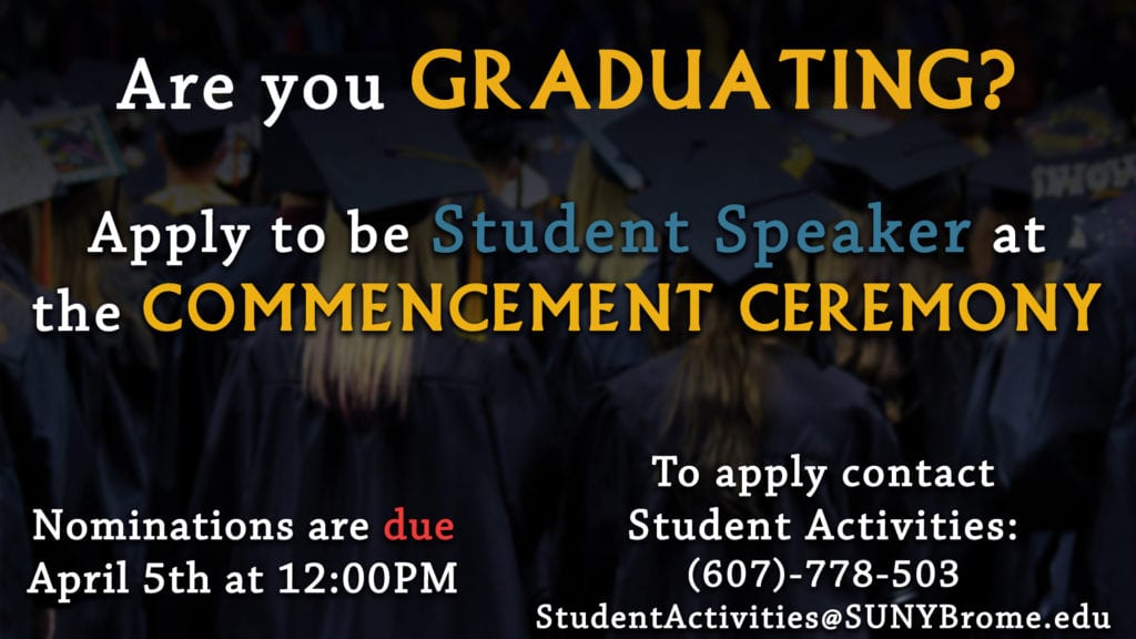 Be our commencement speaker!