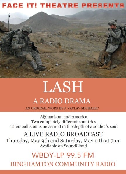 Flyer for Face It Theater's "Lash: A radio Drama."