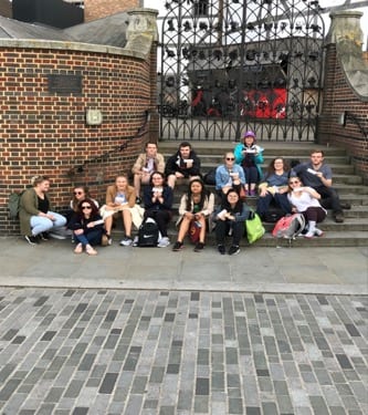 Students in LIT 275W: London and Literature 