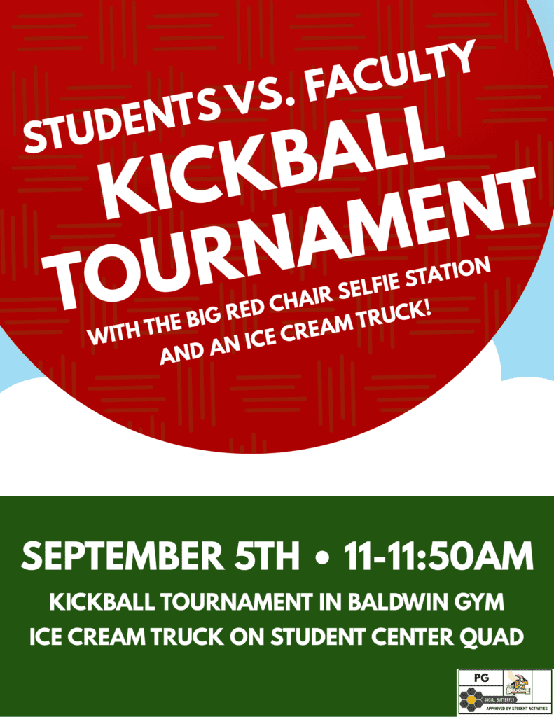 Students: Show up your professors on the kickball court from 11 to 11:50 a.m. Sept. 5!