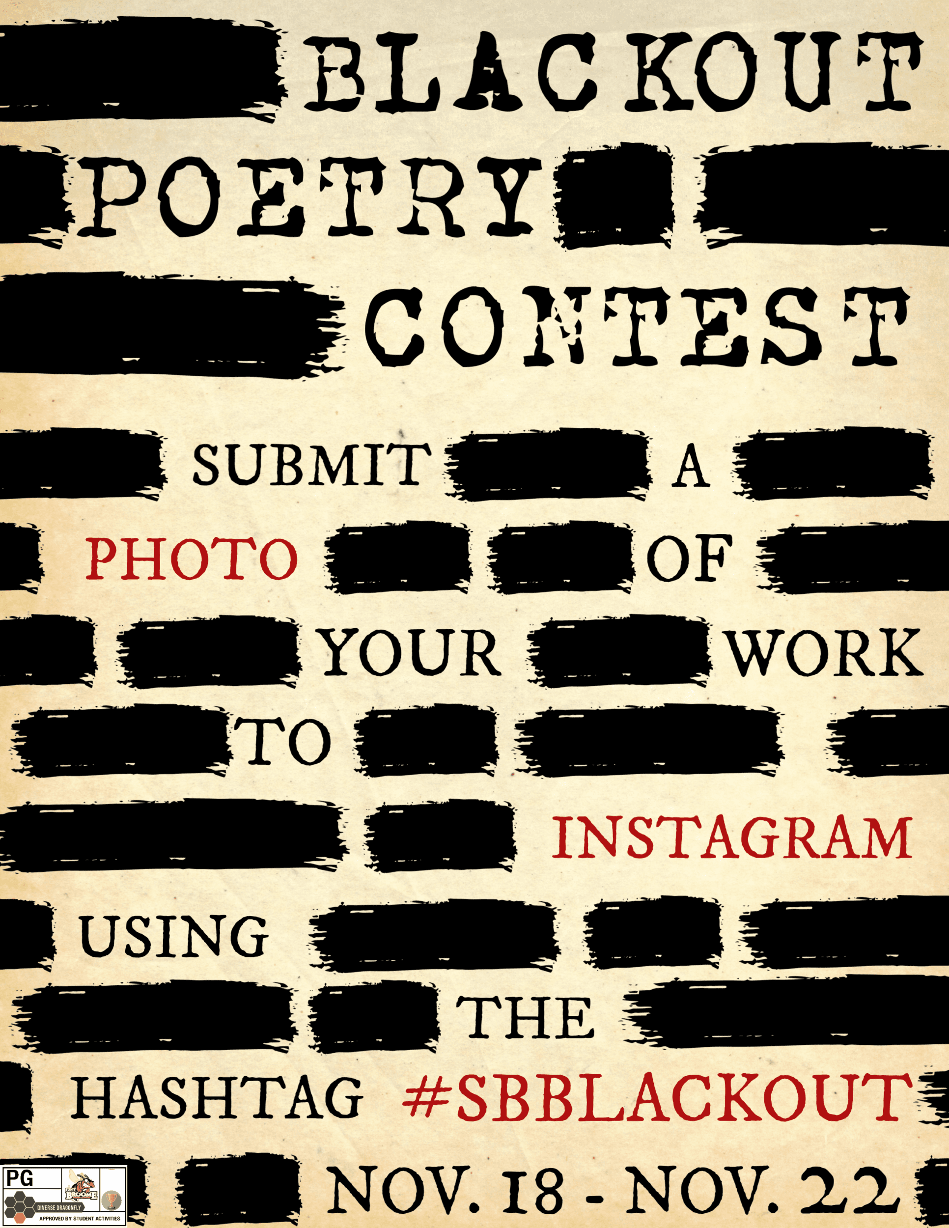 Enter the Blackout Poetry Contest on Instagram The Buzz