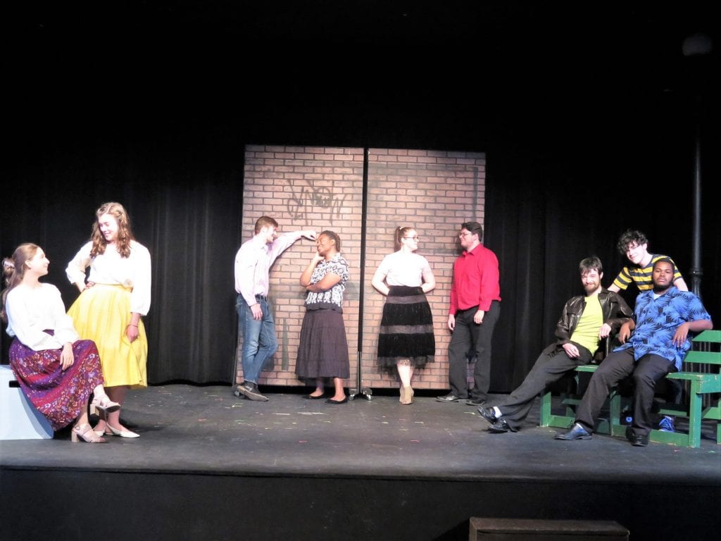 SUNY Broome Theater students perform a scene from "West Side Story."