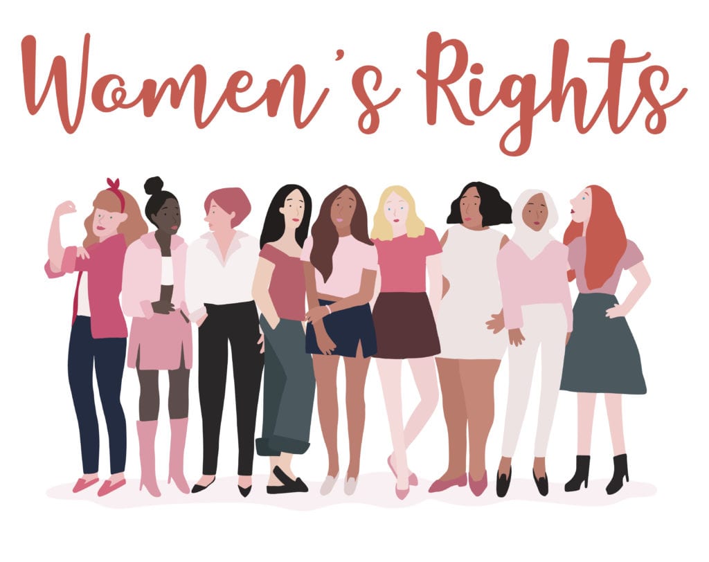 group of women, women's rights graphic