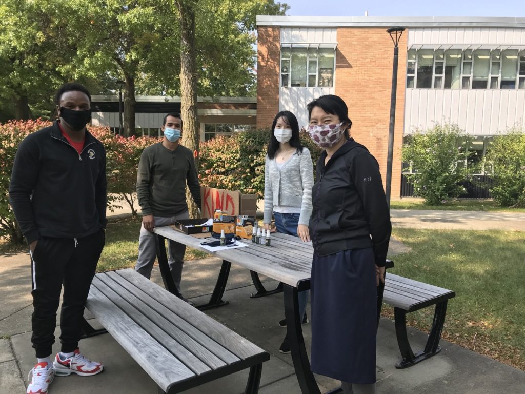 KIND Club Community Service -Members handed out masks, sanitizer, and KIND nutrition bars