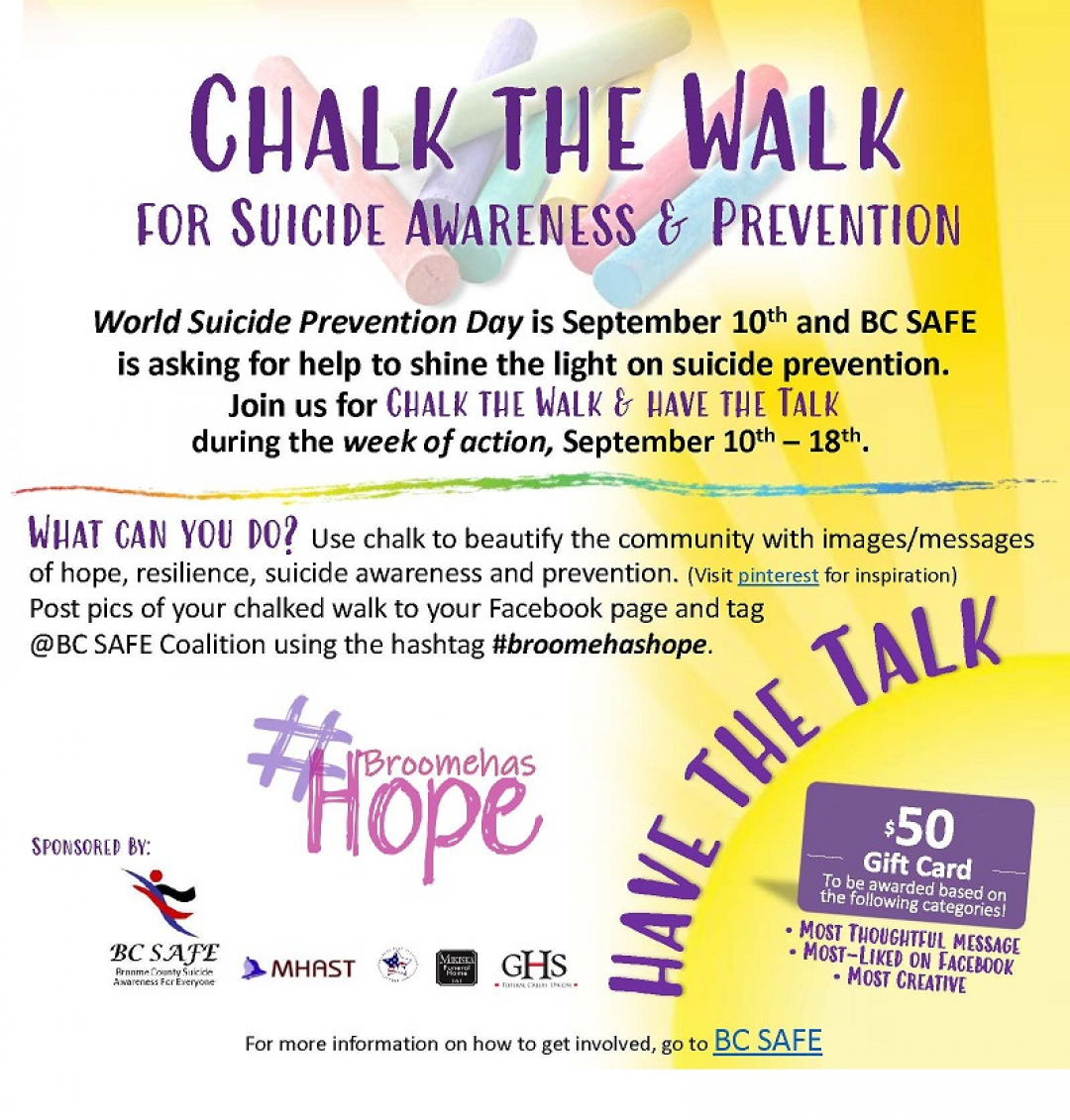 Chalk the Walk Suicide Awareness Event The Buzz
