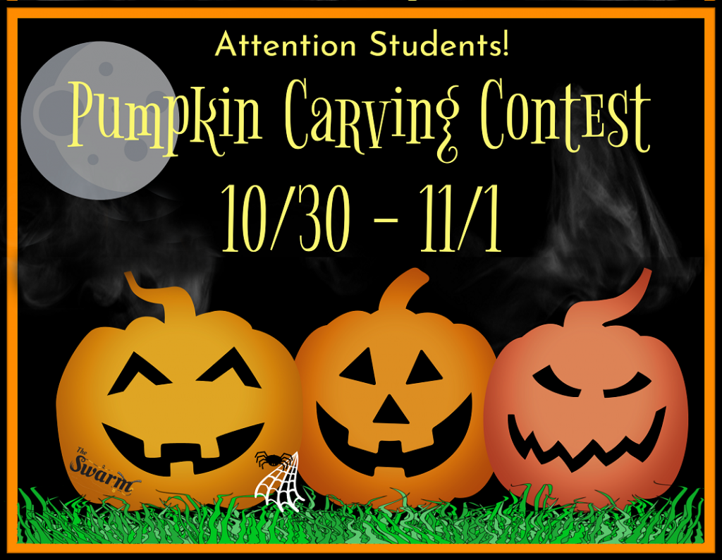 Pumpkin Carving Contest: October 30 - November 1, 2020