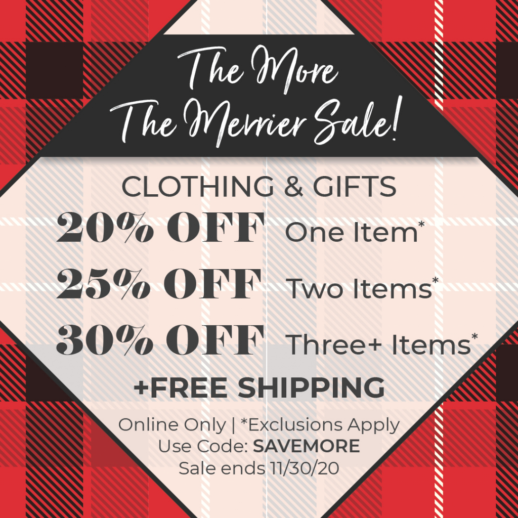 Bookstore: The more the merrier sale! Sale ends 11/30/2020; Free shipping.