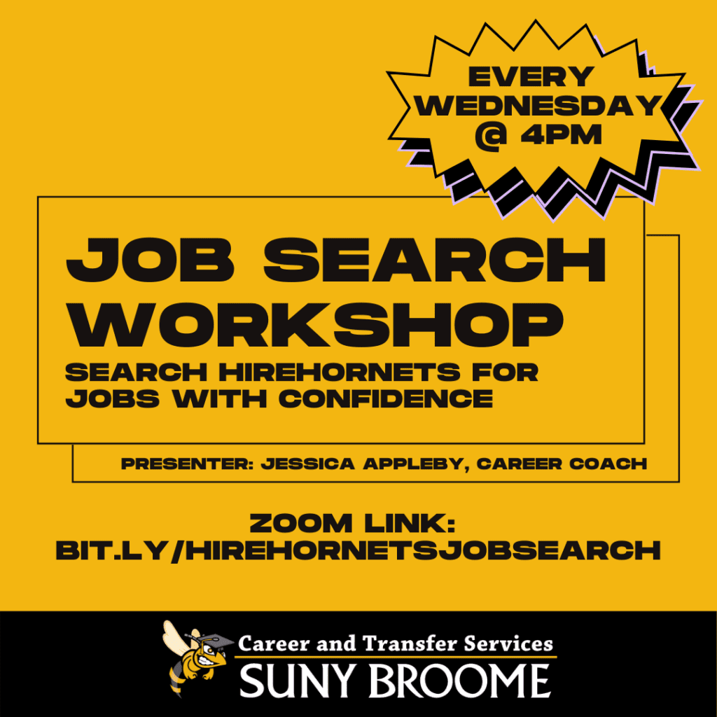 Job Search Workshop Every Wednesday at 4:00 pm