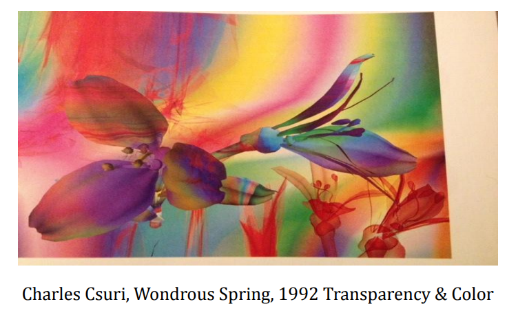 Art 105: Charles Csuri, Wondrous Spring, 1992 Transparency & Color