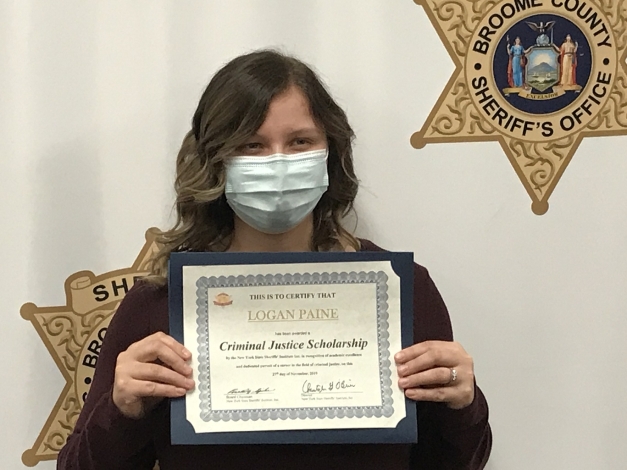 Criminal Justice – Corrections Student Awarded 2021 NYS Sheriffs’ Institute Scholarship