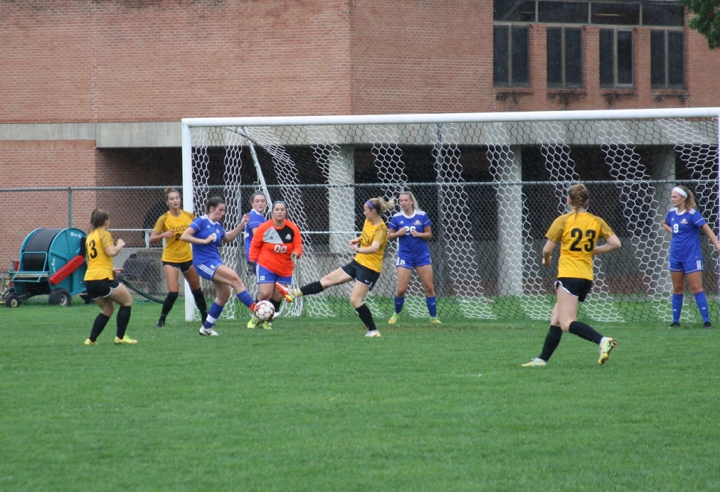 SUNY Broome women's soccer team defeated a short-handed Niagara County CC, 8-1
