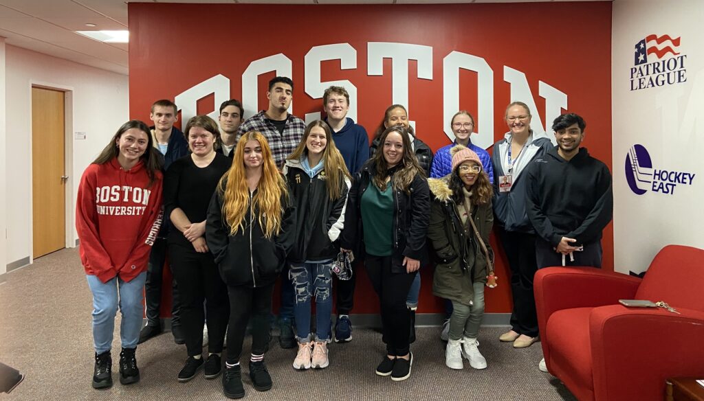 SBCC Business Club went to Boston and to Boston University's men's hockey game.