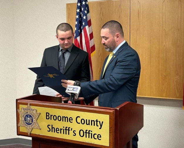 CJES Student, Nicholas Bartholomew, Awarded NYS Sheriff’s Institute Scholarship at Broome County Sheriff’s Office