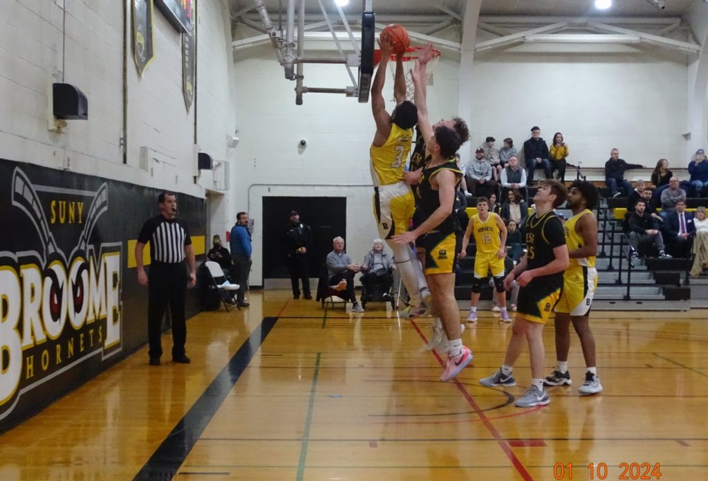 SUNY Broome men's basketball team delivered a strong 93-65 victory over SUNY ESF.