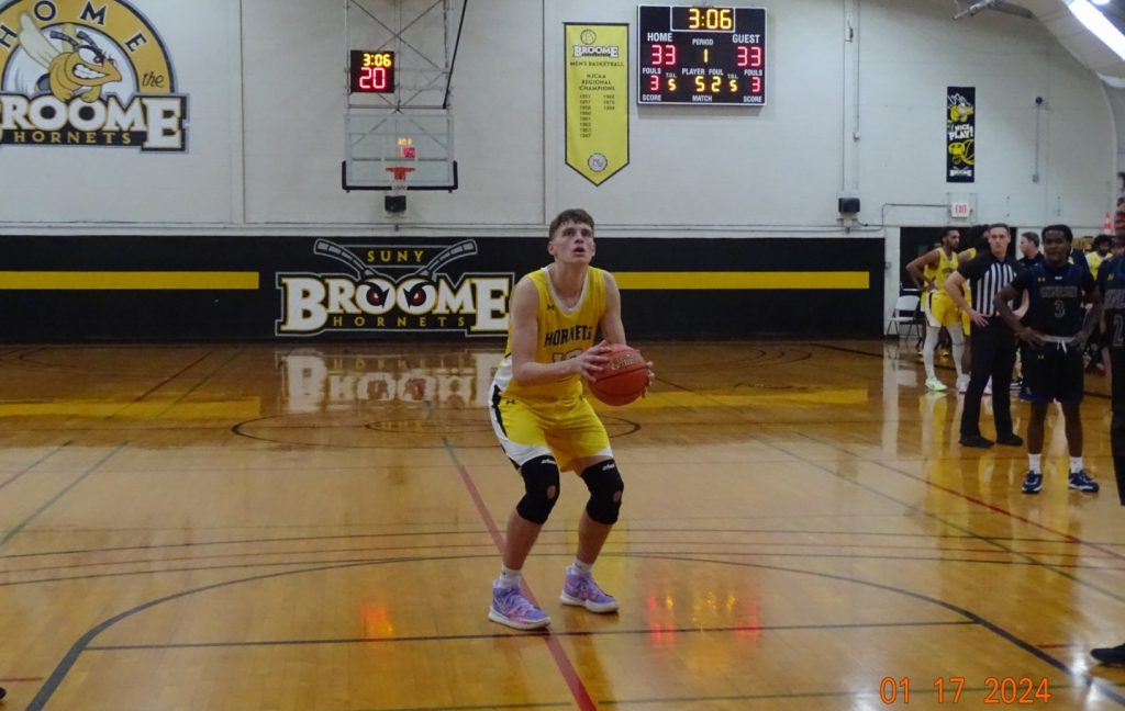 SUNY Broome men's basketball team hosted Genesee CC on Wednesday night and played exceptionally well, ultimately falling short in a 100-93 loss in OT.
