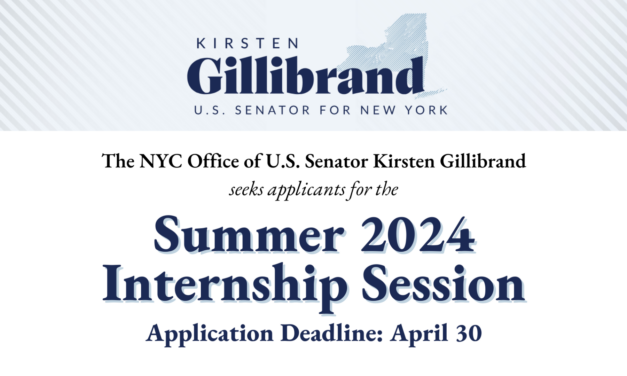 NYC Summer 2024 Internship: Office of Senator Gillibrand