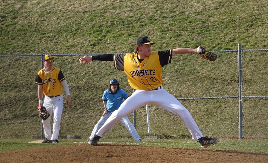 SUNY Broome Baseball, Tyler Sienko, throwing 3.0 scoreless innings with 6 strikeouts and only 2 walks, allowing just 1 hit- the only hit for the Mountain Lions on the day.