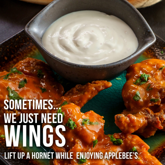 May 20: Get Wings and Raise Up a Hornet! Applebee’s Fundraiser for a Student Scholarship!