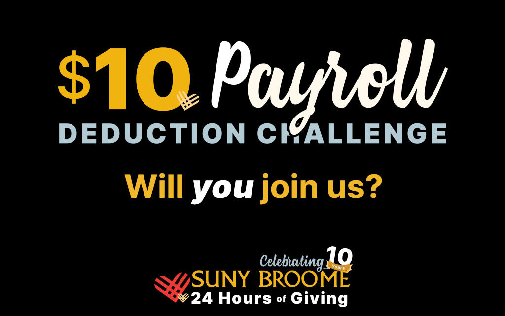 Join the $10 Payroll Deduction Challenge and make a difference!