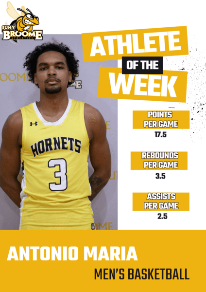 Antonio Maria Of Men's Basketball Named Athlete of the Week
