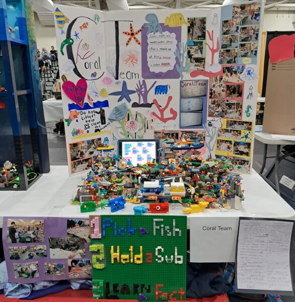Lego Explore Expo: Vestal Central School District Project display for Coral Team