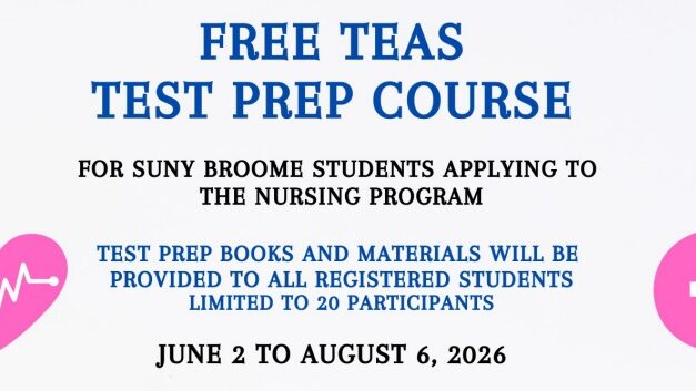 Free TEAS Test Prep Course for SUNY Broome Students Applying to the Nursing Program