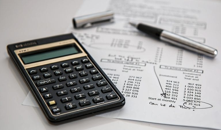 Calculator and purchasing bills