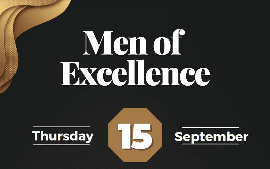 Men of Excellence meeting Thursday September 15, 2022
