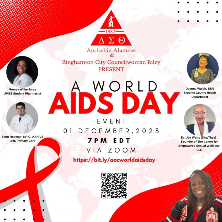 World Aids Day Event; Dec. 1, 2023 via Zoom at 7 pm
