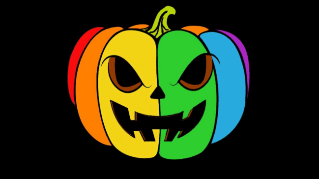 Pride striped Halloween Pumpkin