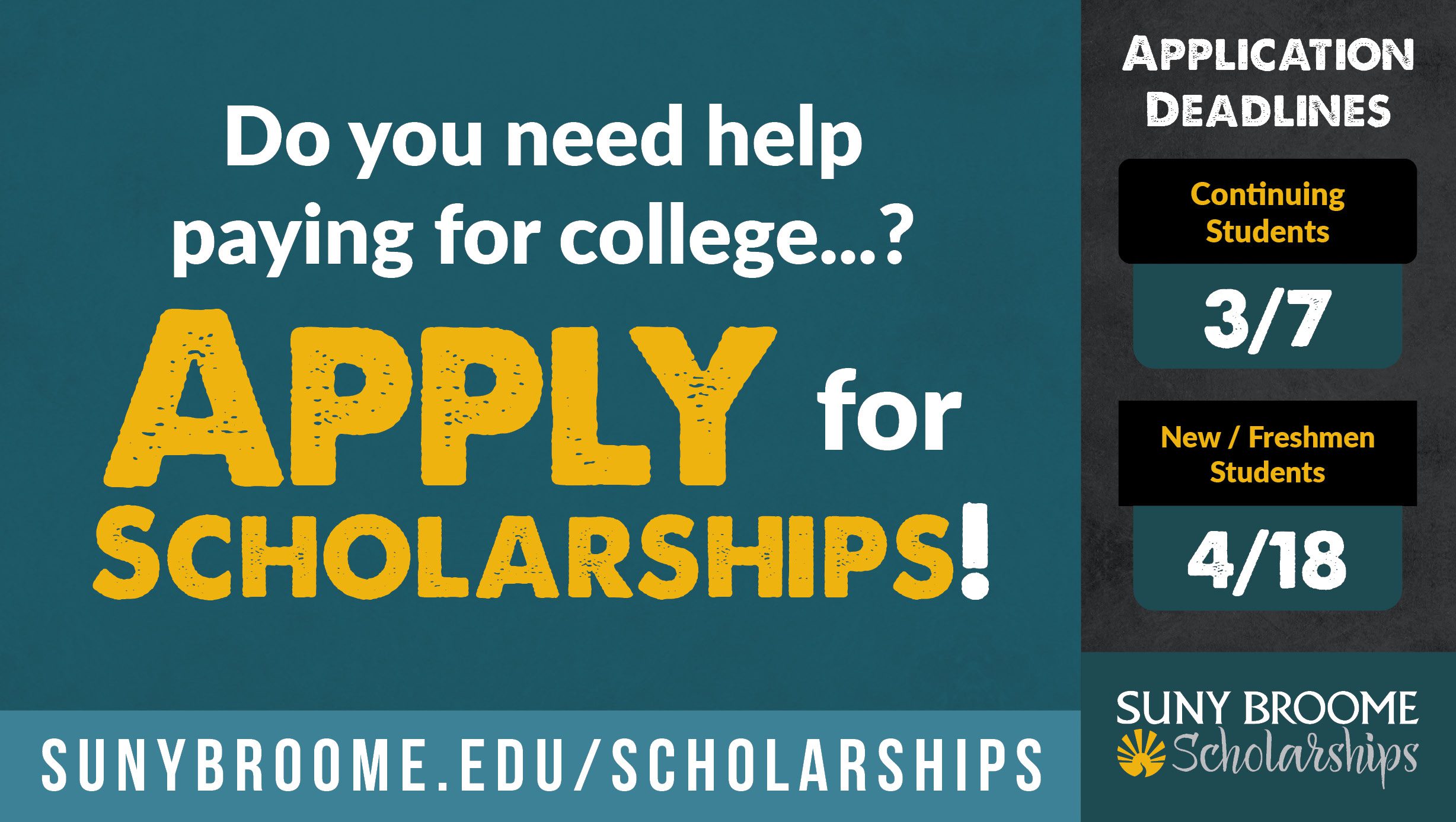 Do you need help paying for college? Apply for scholarships.